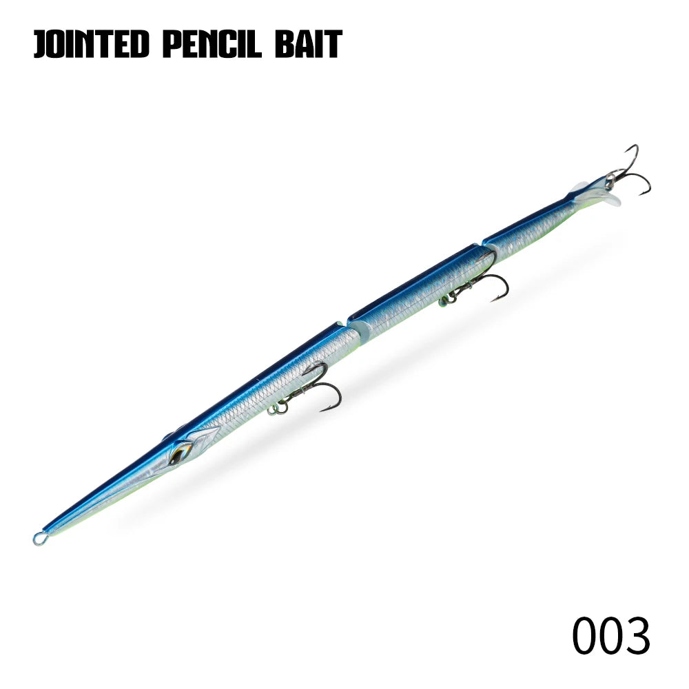 Leurre de pêche articulé Hunthouse, 3 sections, 180 mm/22 g, 255 mm/30,6 g, leurre nageur coulant pour la pêche au bleu-feuille et au bar.