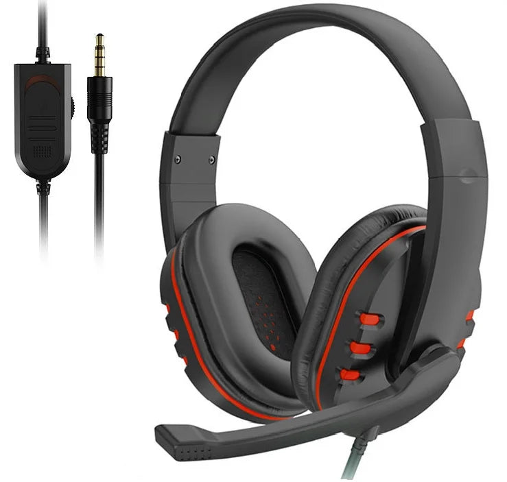 Casque 3.5mm filaire de jeu — écouteurs musique, consoles, PC, chat ordinateur, microphone