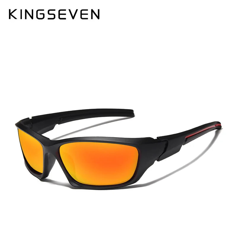 KINGSEVEN marca 2024 gafas de sol polarizadas para hombre, montura TR90, lentes de espejo de visión nocturna, gafas de sol para hombre