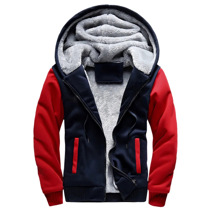 Chaqueta gruesa de camuflaje con capucha para hombre, plumífero polar de manga larga, informal, ropa de calle, invierno