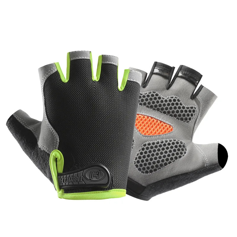 Gants de vélo sans doigts respirants antidérapants pour femmes et hommes, pour la pêche, le cyclisme, l'été, professionnels pour la salle de sport et le fitness