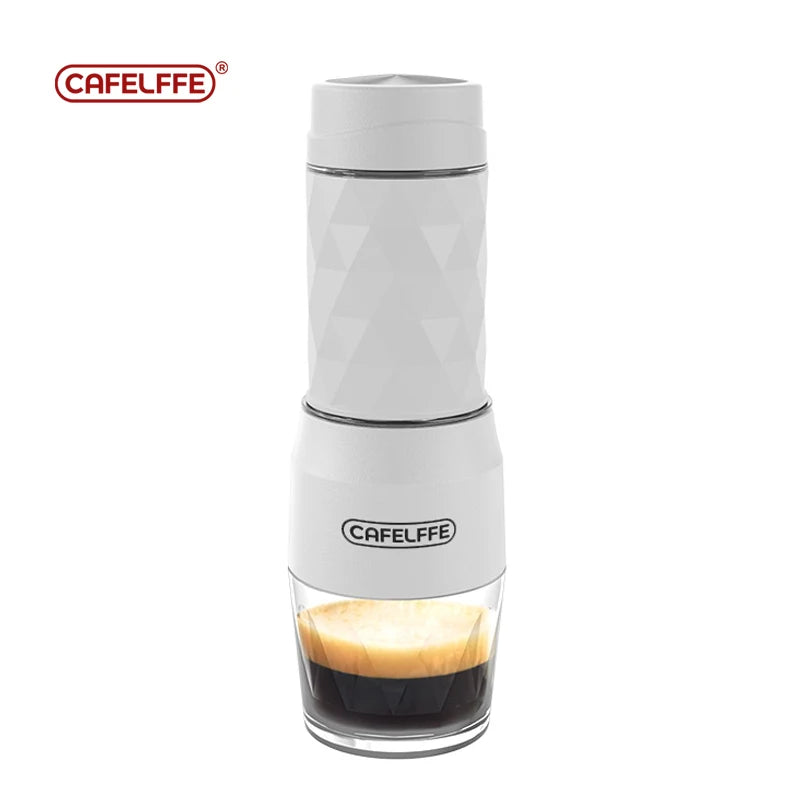 Machine à café portable 3 en 1 — eau chaude/froide, expresso manuel, capsules et café moulu, randonnée