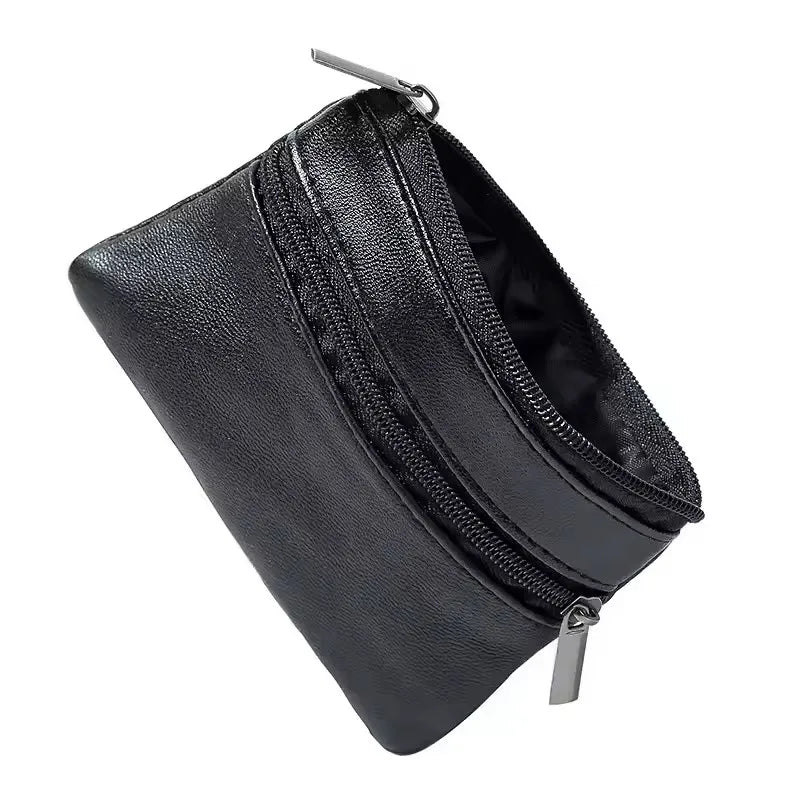 Porte-Monnaie Mini Cuir Fermeture Éclair — Petit Sac Enfants Porte-Clés