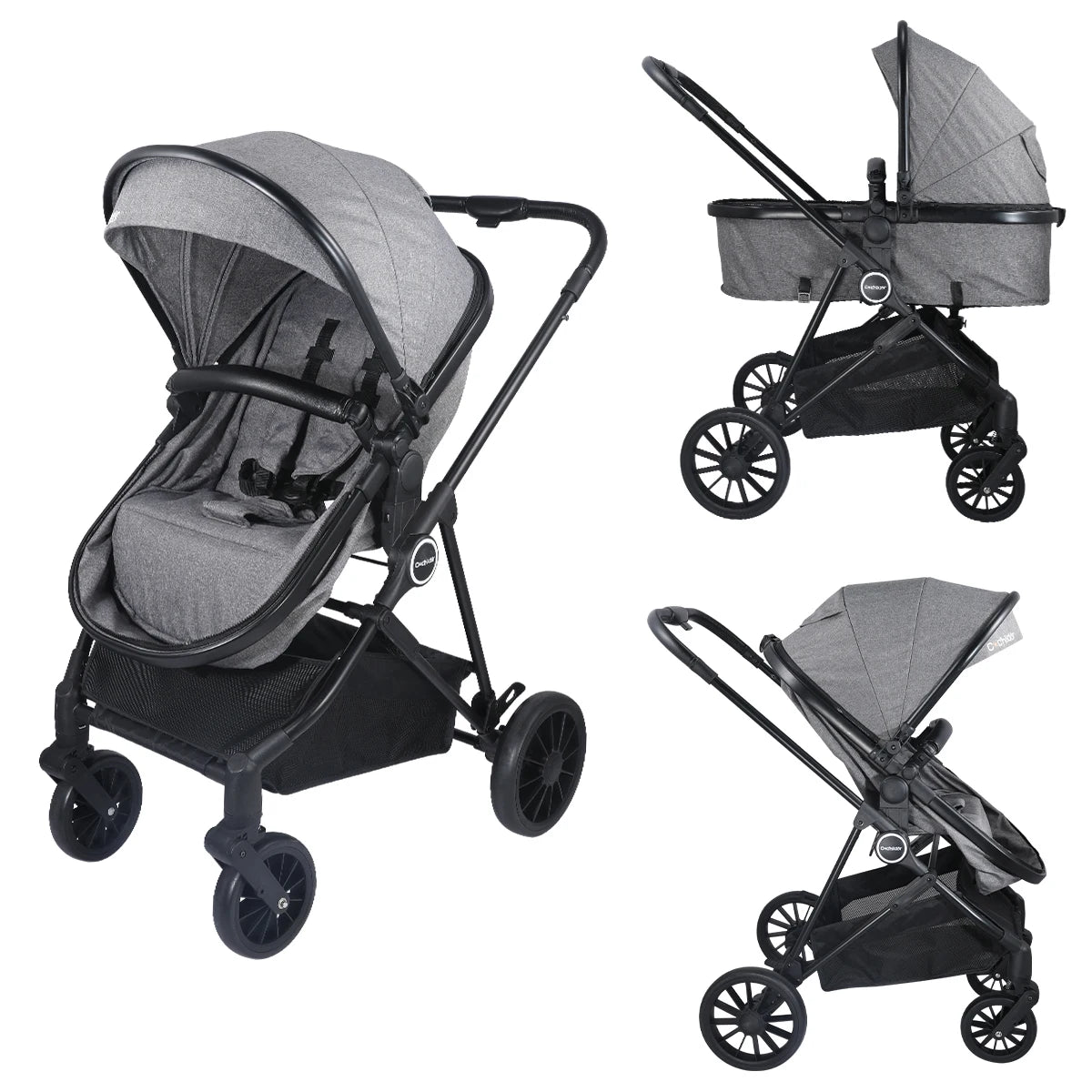 High landscape baby stroller, 2-in-1 newborn carriage, foldable outdoor camping vehicle, two-way push, Christmas gift