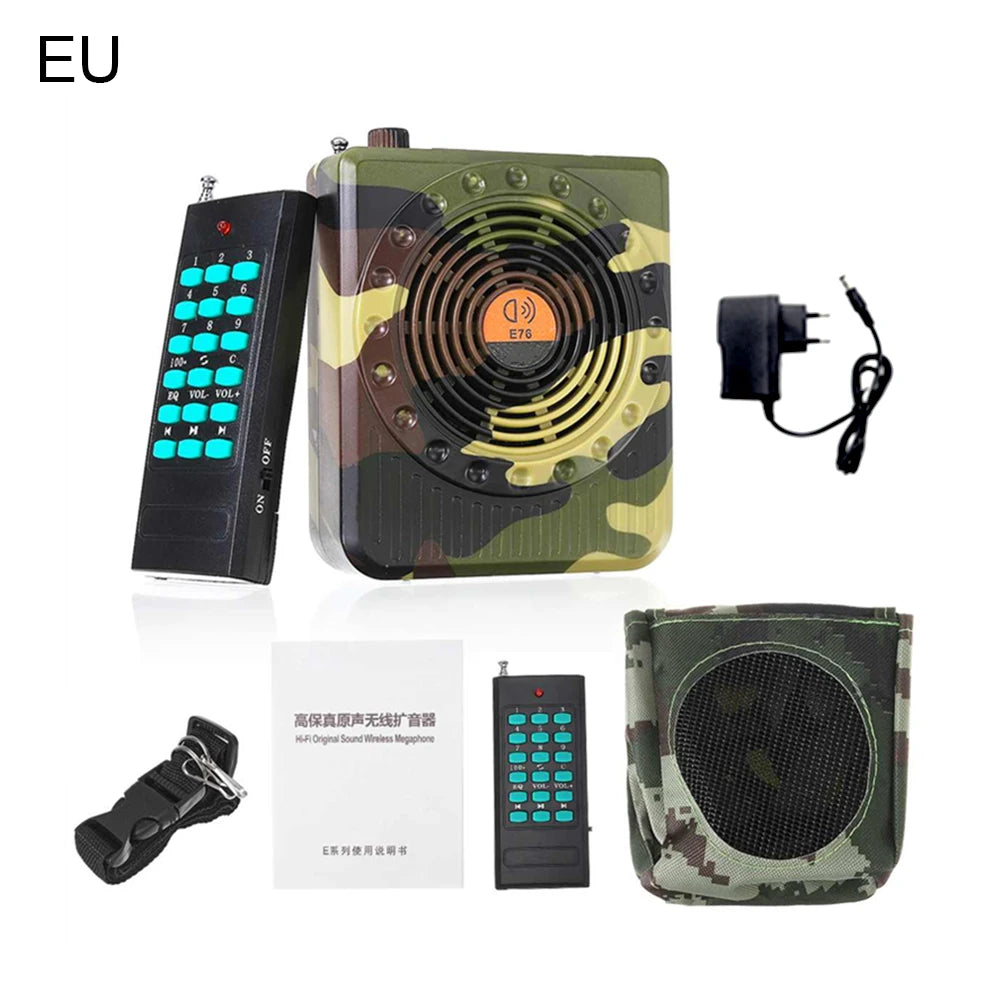 Amplificateur de télécommande professionnel de haute qualité, petit amplificateur de son, appel d'appât, haut-parleur, outil de chasse, amplificateur de son, prise ue