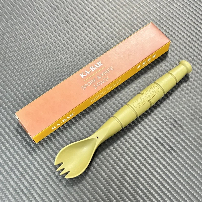 Mini ensemble de couverts tactiques EDC, outil multifonction d'extérieur, fourchette cuillère couteau Combo Camping randonnée équipement essentiel