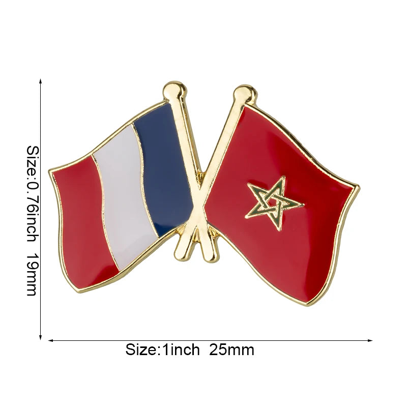 Moroccan flag brooch, lapel pin, KS-0131 pin icons