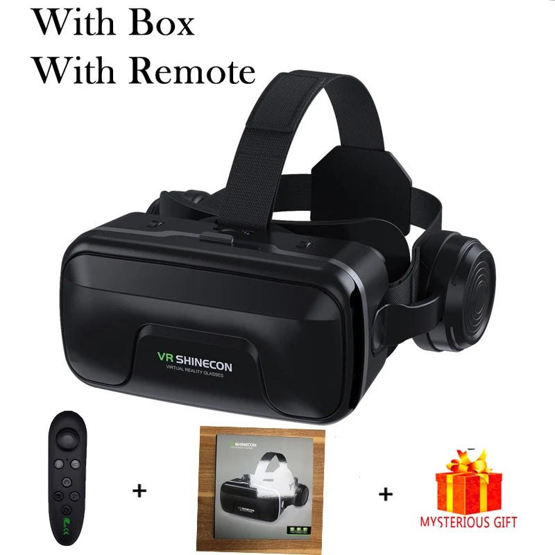 VR Shinecon 10.0 Gafas 3D Casco de realidad virtual para Smartphone Gafas de teléfono inteligente Casco Viar binoculares de videojuegos