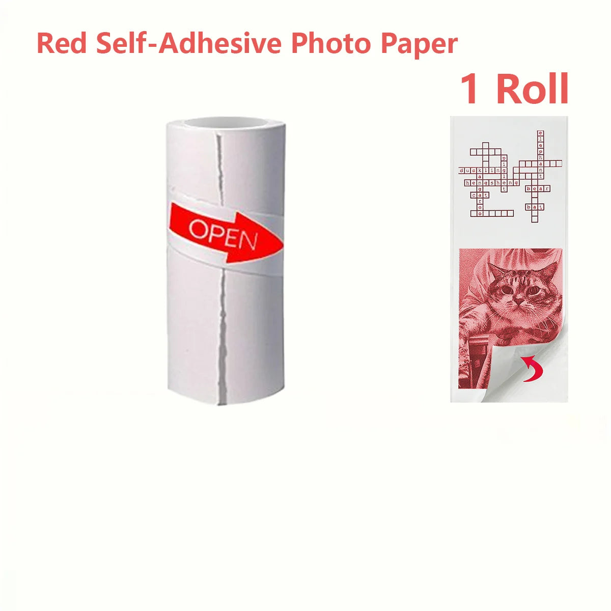 Cute-Shaped Instant Print Camera, 1080P HD Dual Lens Camera, Instant Printing, Comes with Thermal Printing Paper Rolls