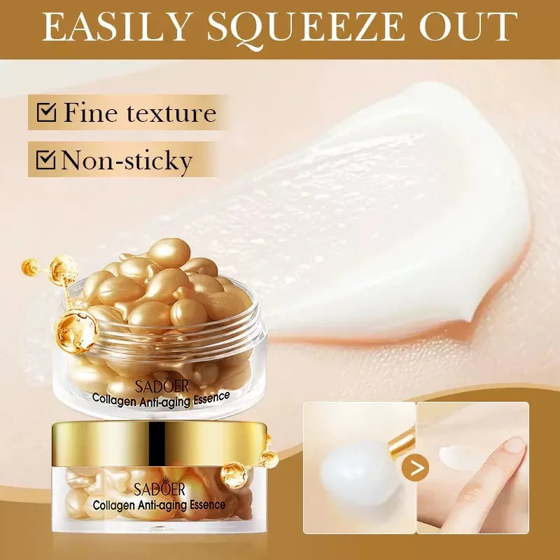 Retinol Collagen Multi-Effect Firming Capsule Serum, Eye Moisturizer for Delicate Skin, Nourishing and Hydrating Facial Essence