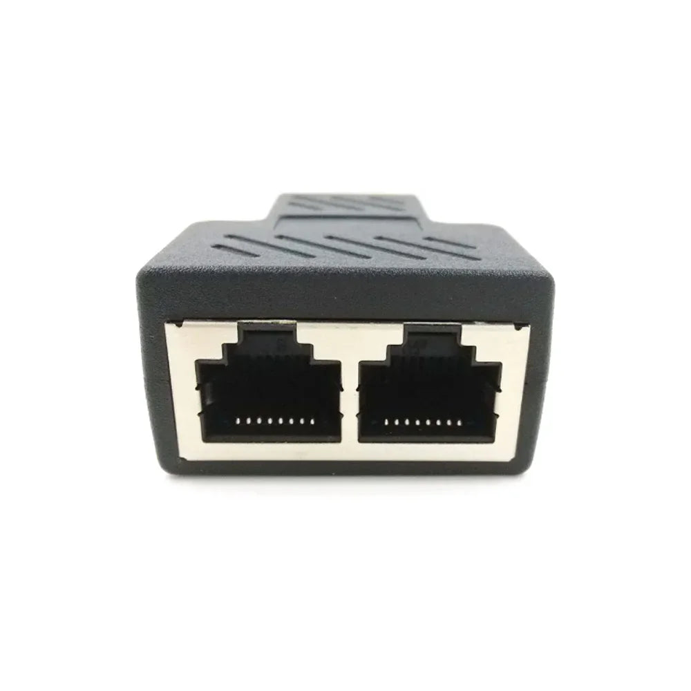 One-to-two adapter for Rj45 8P8C Ethernet cable splitter, PC version, simultaneous Internet access, IPTV, high speed, three-way connection