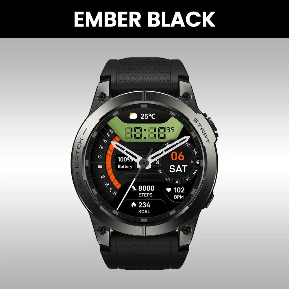 New Zeblaze Stratos 3 PRO GPS Smartwatch 1.43" HD AMOLED Display Built-in GPS Bluetooth Phone Calls Sport Smartwatch for Men