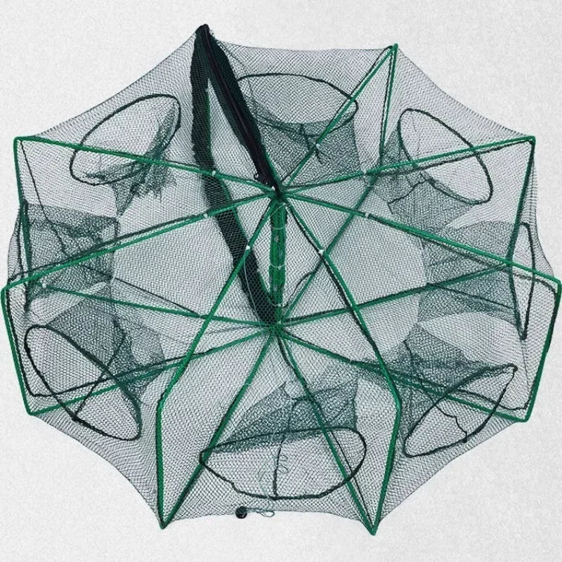 Filet de pêche en maille pliée hexagonale octogonale, 8 trous, filets de pêche à la main, filets de lancer, écrevisses, crevettes, piège de réservoir, Cage, outil de maille