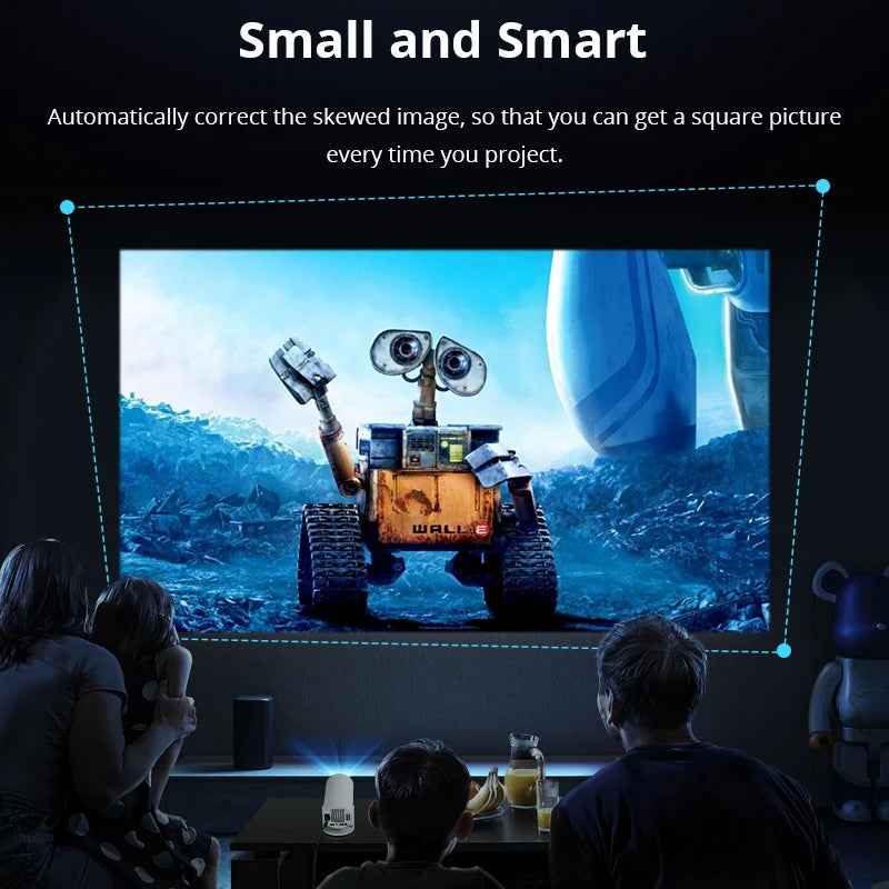 Nuevo proyector 4K Full HD Android 11 Wifi6 290ANSI Allwinner BT5.0 1280*720P Proyector portátil para cine en casa Proyector para exteriores
