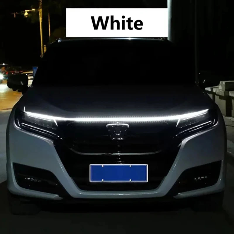 Feux Diurnes LED Capot Voiture Démarrage Balayage — DRL Décoratifs 12V 150cm