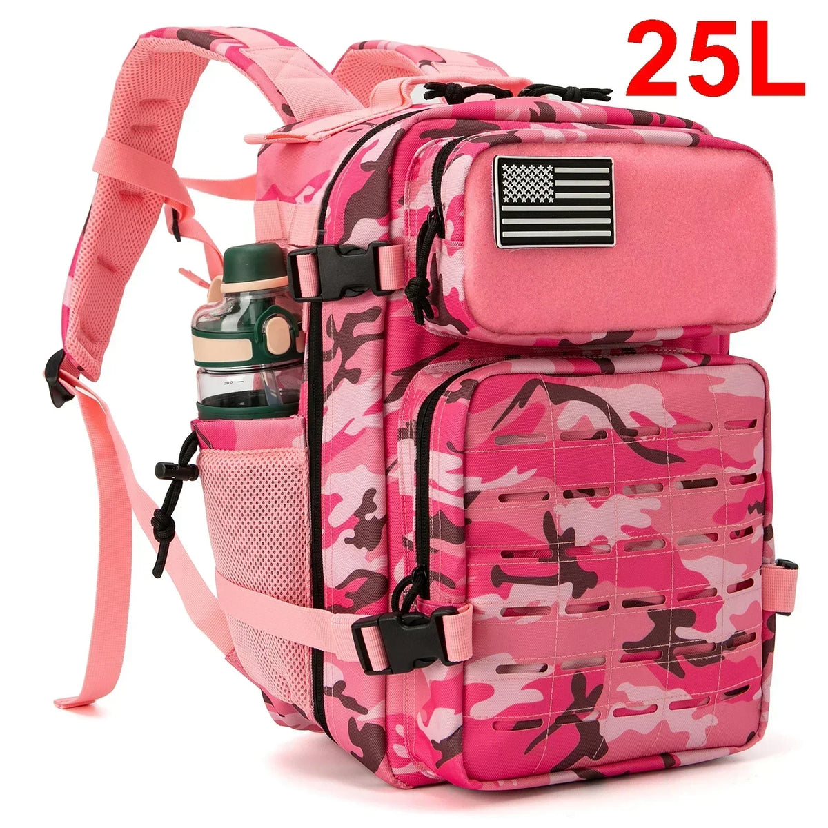 Sac à Dos Tactique Plein Air 25L/45L Homme Femme — Randonnée École Porte-Bouteille