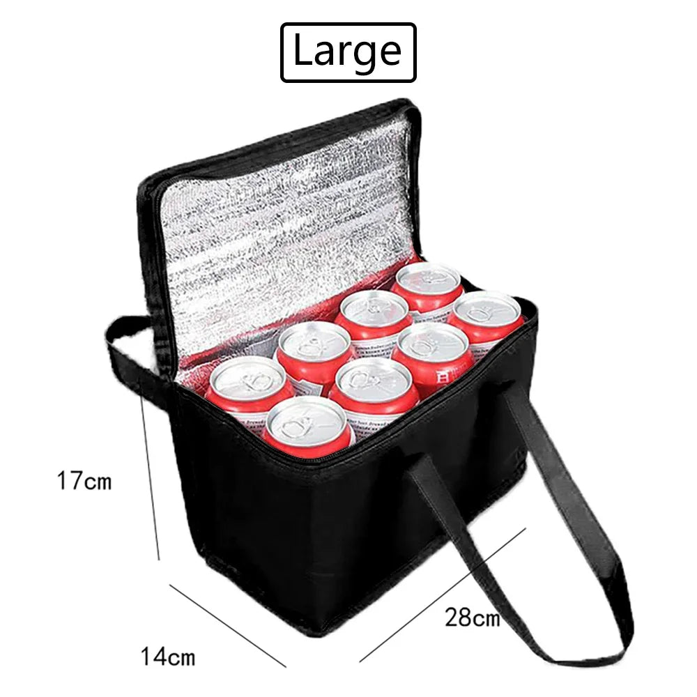 Sac isotherme Portable pour déjeuner, isolation pliante, sac de glace pour pique-nique, sac thermique pour aliments, porte-boissons, sacs isolés, sac de livraison de bière