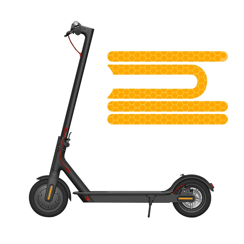 M365 Pro electric scooter stickers, 4-piece set, adhesive strips, reflective covers, protective case, skateboard