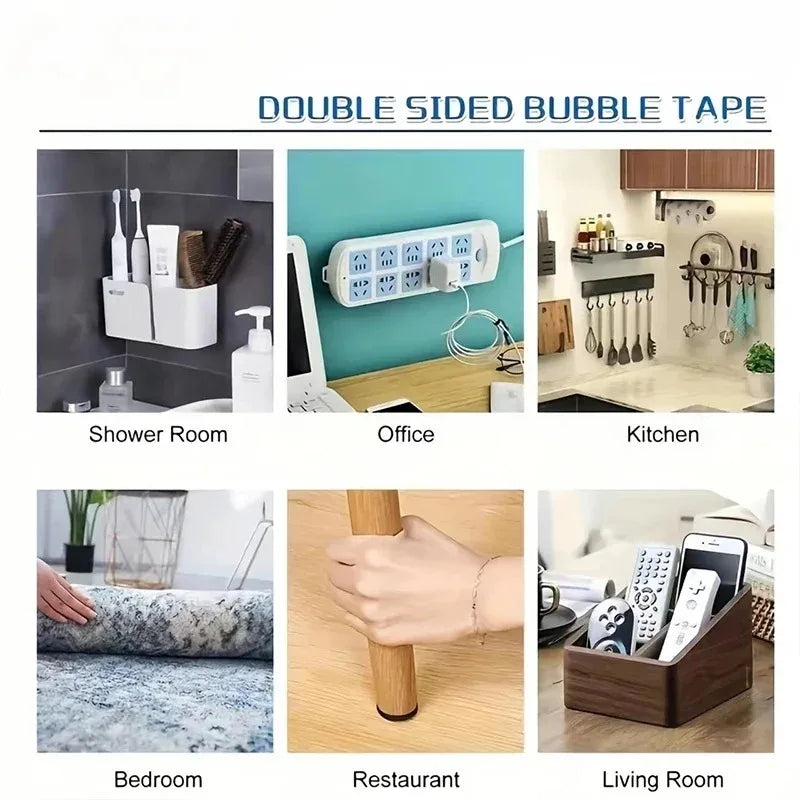 Ruban adhésif Double face 30 pièces, ruban mural adapté à la maison, au bureau, à la voiture et à l'extérieur