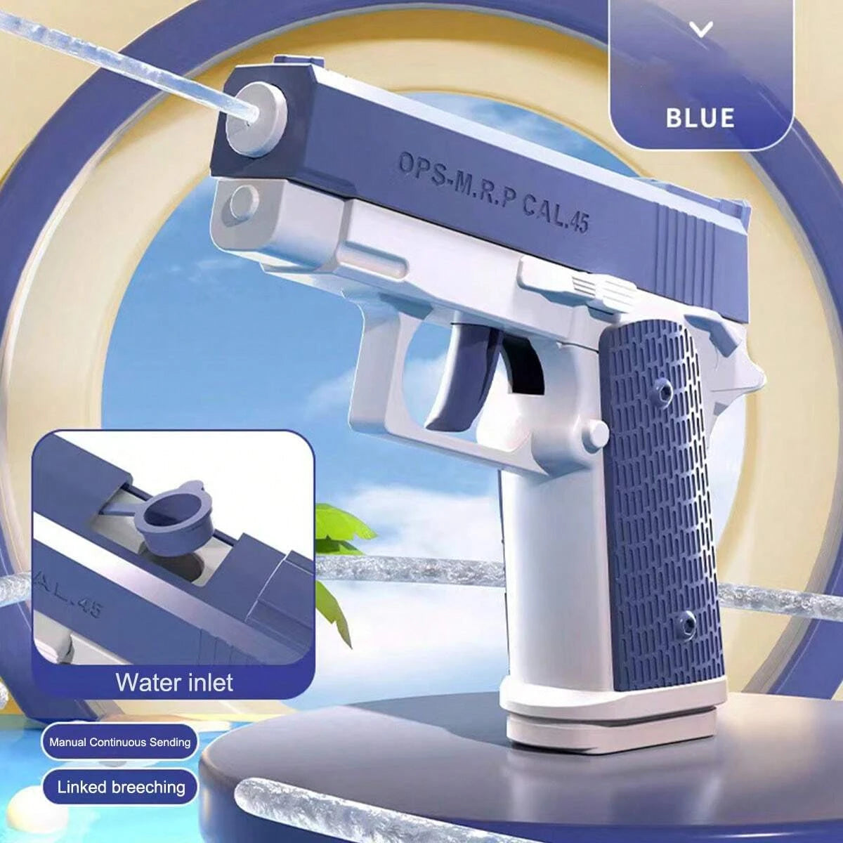 Pistolas de agua M1911, pistolas de juguete, pistolas de chorro, juegos de disparos para piscina de verano y playa, juguetes de exterior, pistola de agua para niños y adultos