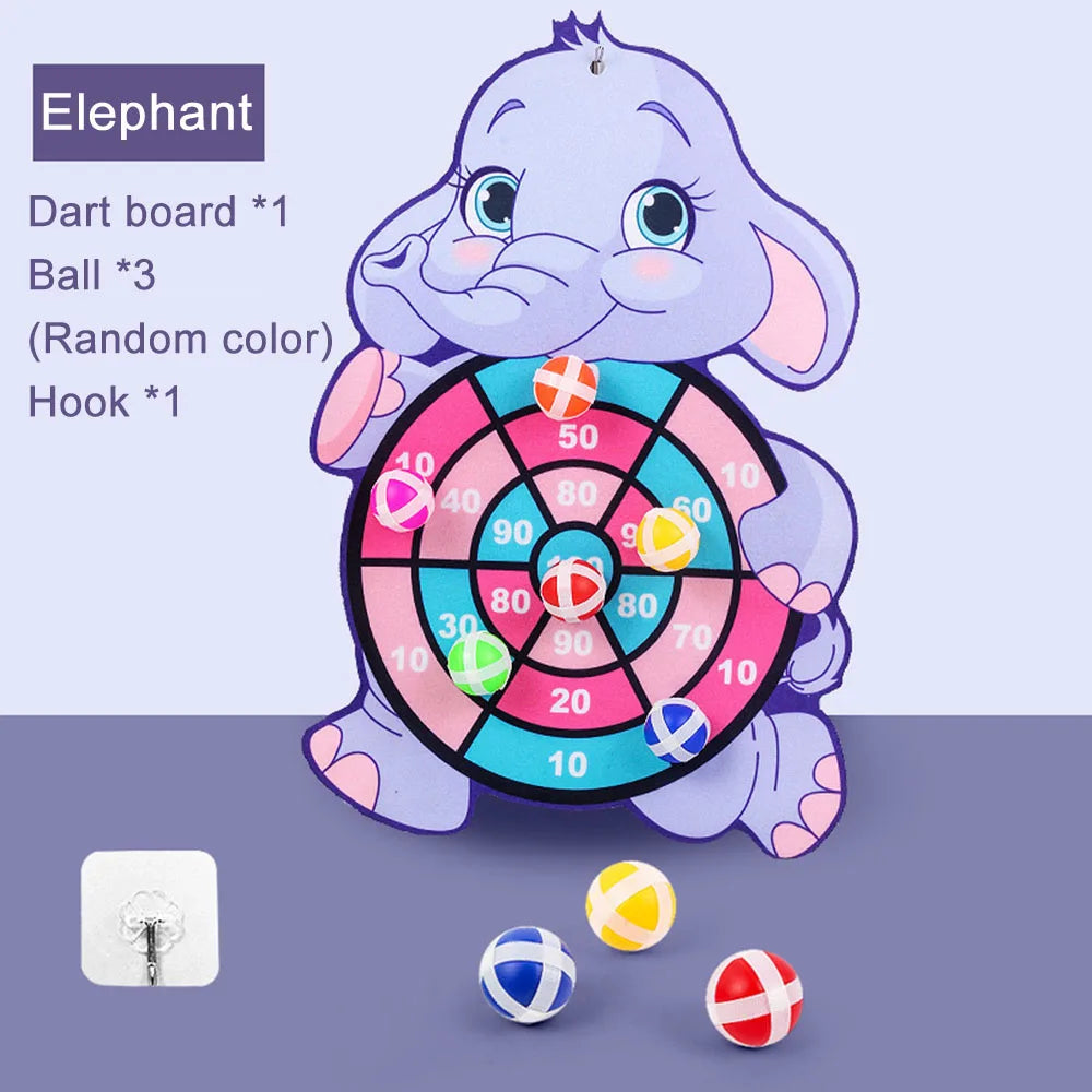 Juego de dardos para niños con 3 pegatinas IkIncentré, deportes al aire libre, juegos de fiesta, juguetes de animales de dibujos animados, regalo de Navidad