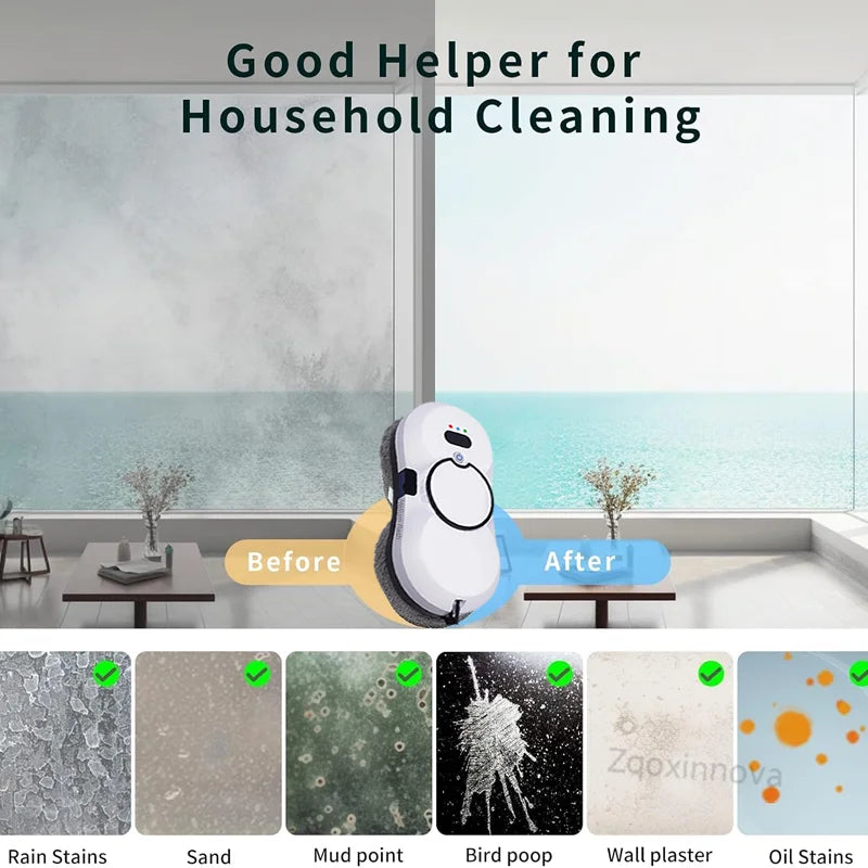 UPS system Robot window cleaner vacuum cleaner smart household appliance automatic cleaning window washer window cleaner window washing electric mops