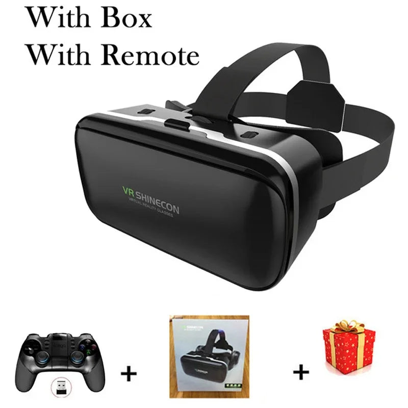 VR Shinecon 6.0 Virtual Reality Headset 3D Glasses Headset for iPhone Android Smartphone Viar Lens
