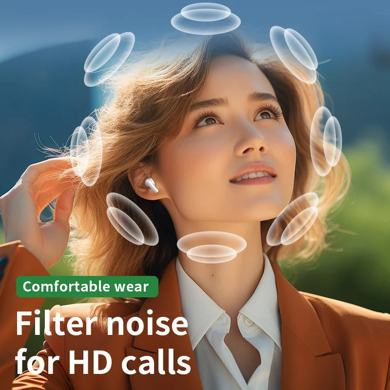Écouteurs Bluetooth casque sans fil — antibruit, micro, smartphones