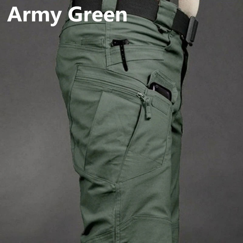 Men's Tactical Cargo Pants, Plus Size 6XL, Outdoor Casual Sports Trousers, Hiking Fishing, Waterproof, Multi-pocket