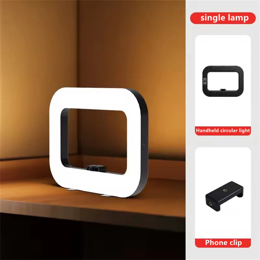 Anneau LED rechargeable portable — selfie, diffusion en direct, photographie, bureau