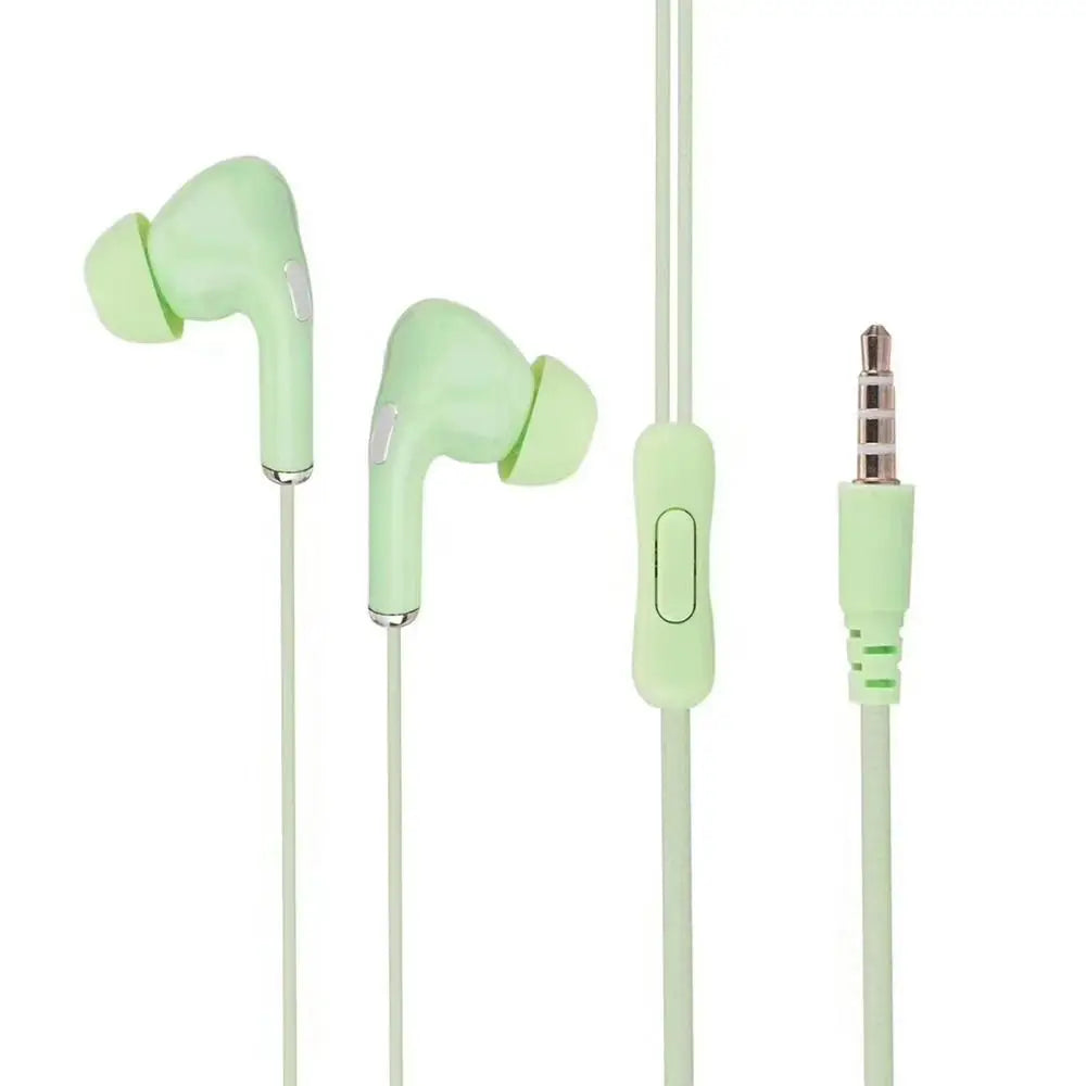 High-definition wired earphones with microphone, in-ear control, portable sports headset, wired earphones for mobile in the morning, 3.5mm