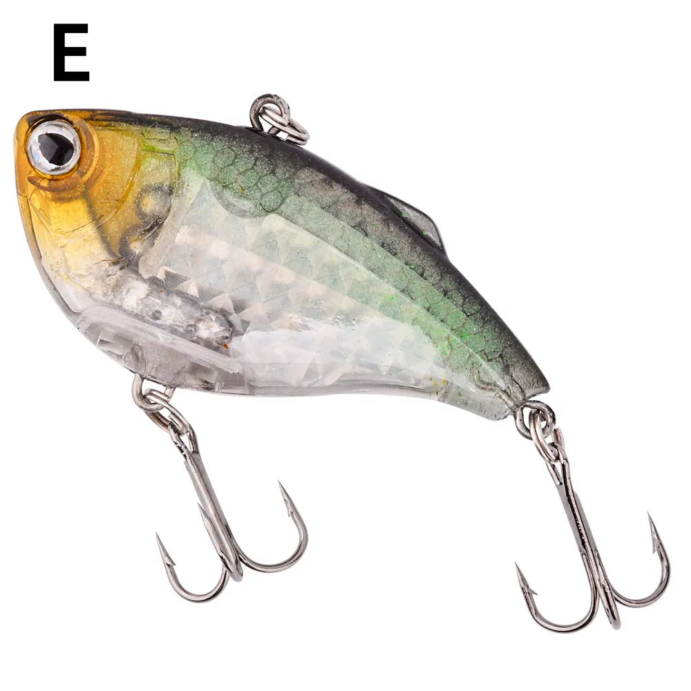 Aorace 1 PC VIB leurres de pêche 15g 6 cm appât dur artificiel coulant manivelle Wobber matériel de pêche avec hameçons triples