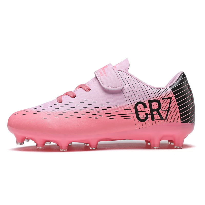 Chaussures de Football Ado Unisexe AG Gazon Synthétique — Respirantes, Fermeture Velcro EU 31–39