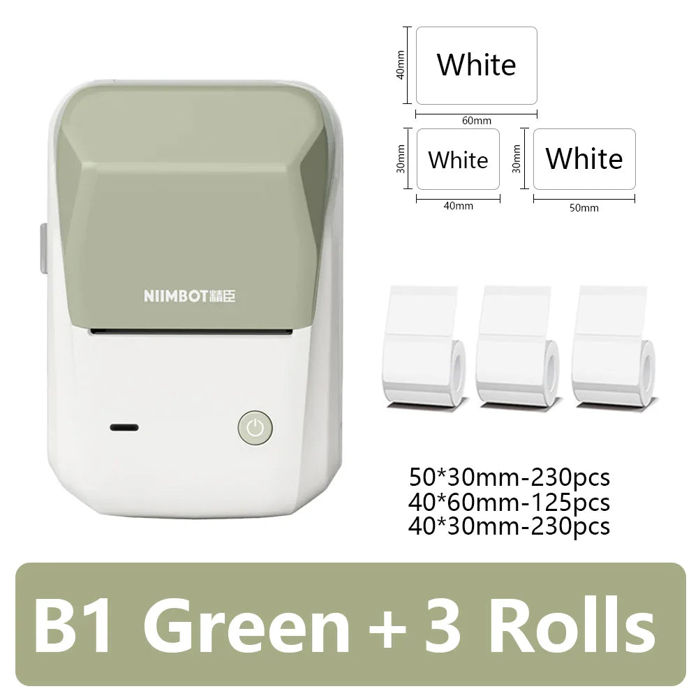 Niimbot B1 Mini impresora térmica portátil autoadhesiva etiquetadora de bolsillo impresora de etiquetas Bluetooth Niimbot B1