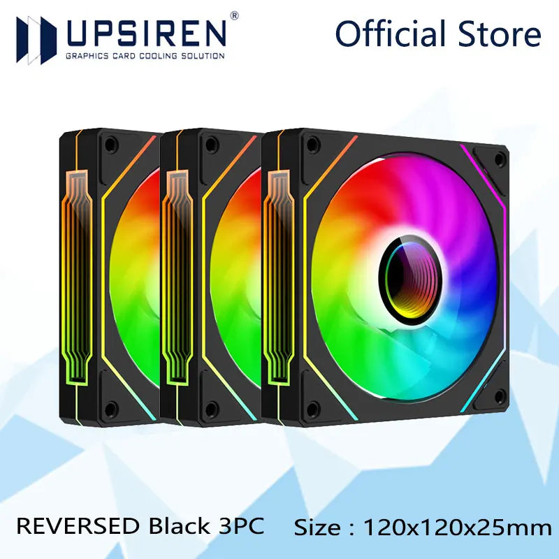 UPSIREN UF-1 PRISM 4 PRO ventilateur de châssis d'ordinateur 12 cm ARGB 4 broches PWM ventilateur de refroidissement silencieux 12 V grand Volume d'air 45.2CFM/600-1500 tr/min