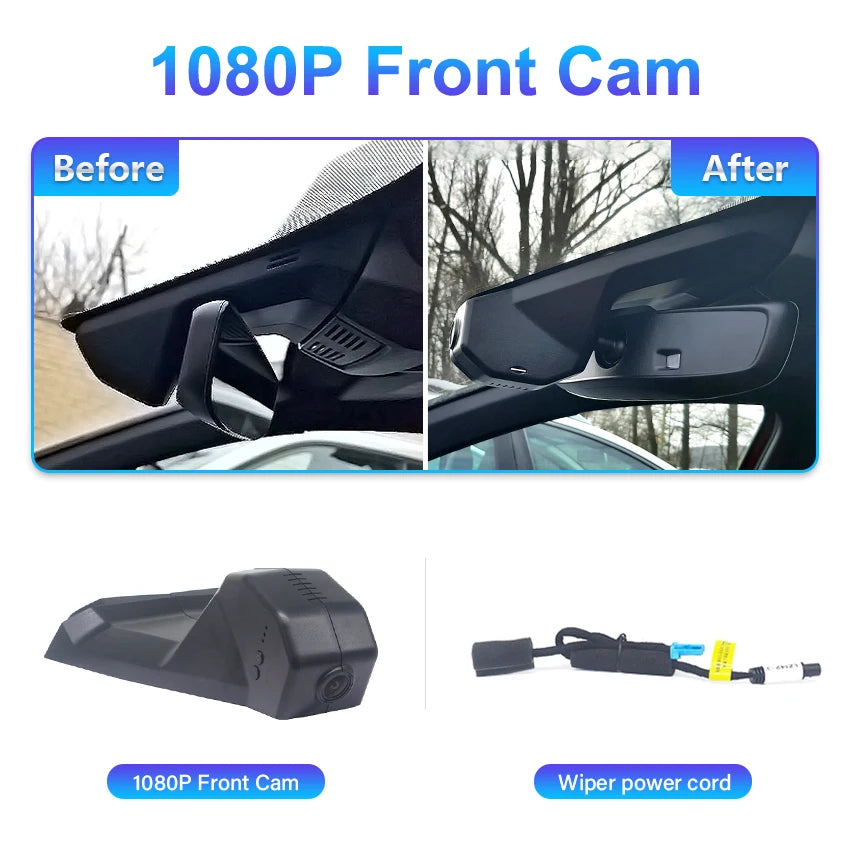 Dashcam for Peugeot 5008 3008 4008, DVR for Citroën C5 Aircross, recorder camera for DS7, 4K Plug and Play car dash cam
