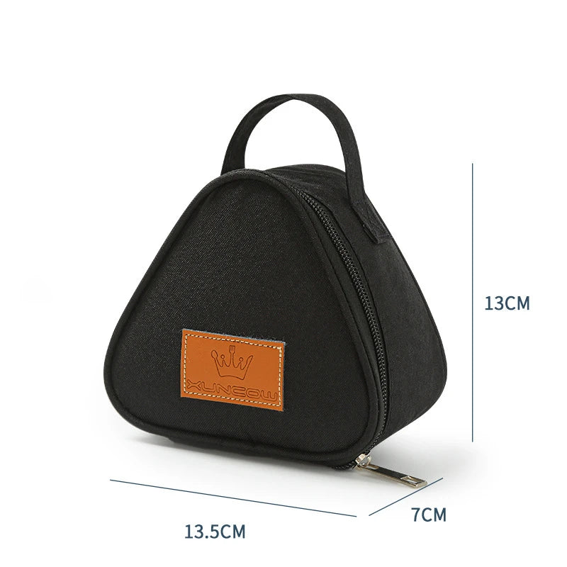 Mini sac isolant triangulaire en aluminium, refroidisseur thermique, fourre-tout pour étudiant, sac boule de riz, boîte à déjeuner, sacs de transport pour déjeuner Bento