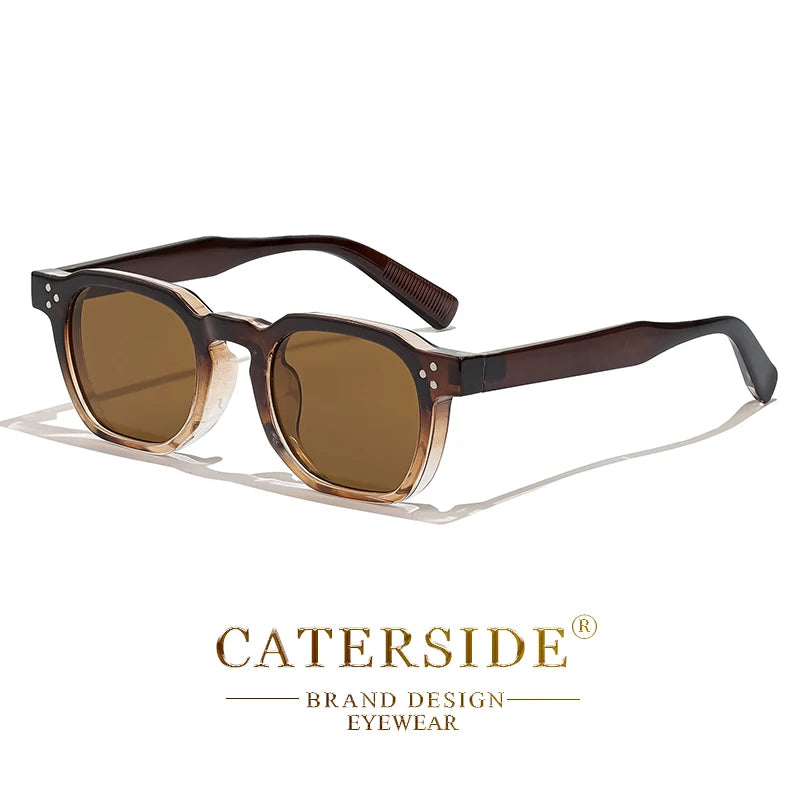 Lunettes de soleil carrées rétro style punk — hommes et femmes, voyage, fête, protection UV400, été