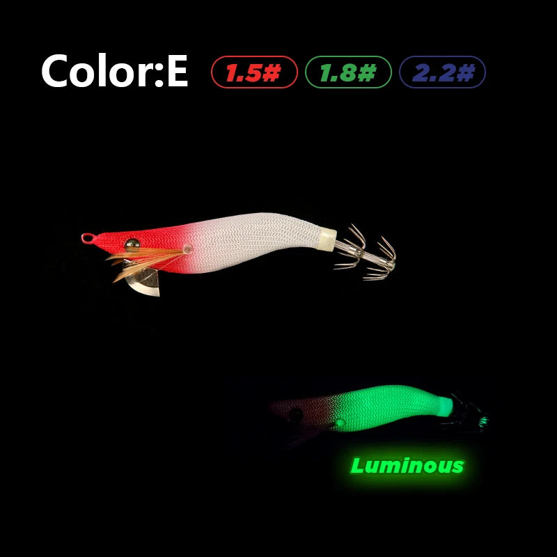 LETOYO Mini Leurre de Calmar — Tailles 1.5# 1.8# 2.2# Appat Squid