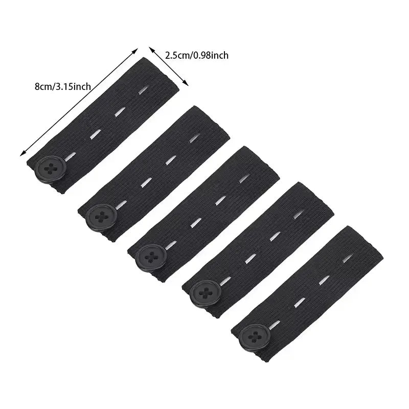 Extension Pantalon Unisexe 5 Pièces — Bande Taille Boutons Maternité DIY