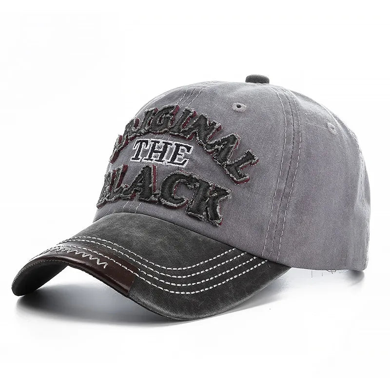 Casquette de baseball noire en coton lavé — hommes, femmes, décontractée, brodée, chapeau papa, 2022