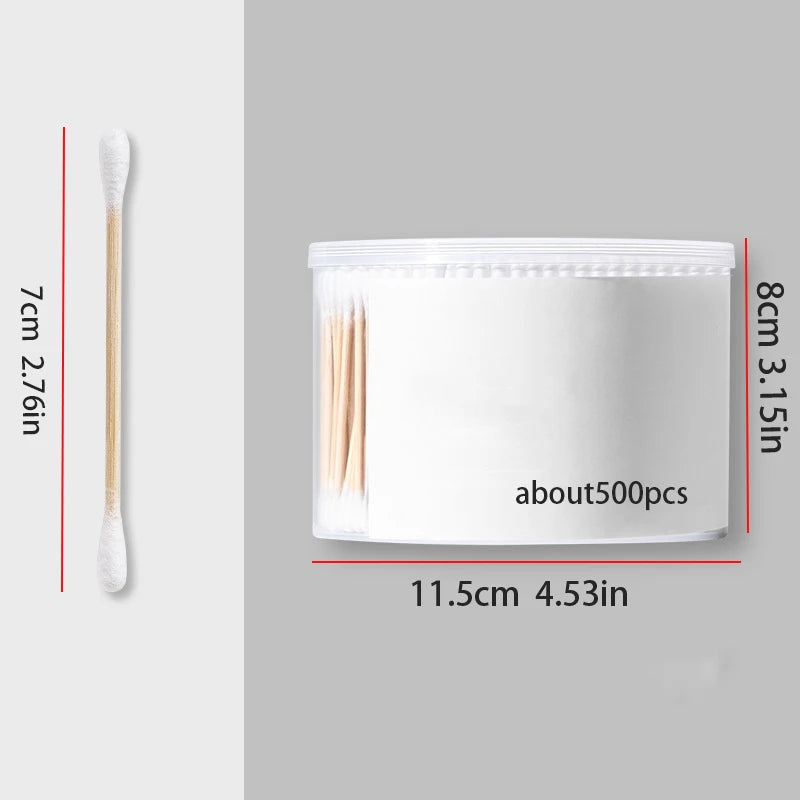 Coton-Tige Jetable Double Extrémité — Lot de 100 Pièces Oreilles & Démaquillage