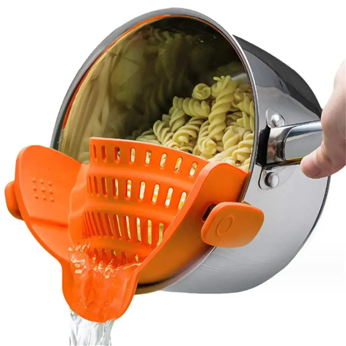 Passoire à clipser en silicone réglable, casseroles et bols, déterminer la proximité, liner pour nouilles et pâtes, 1PC