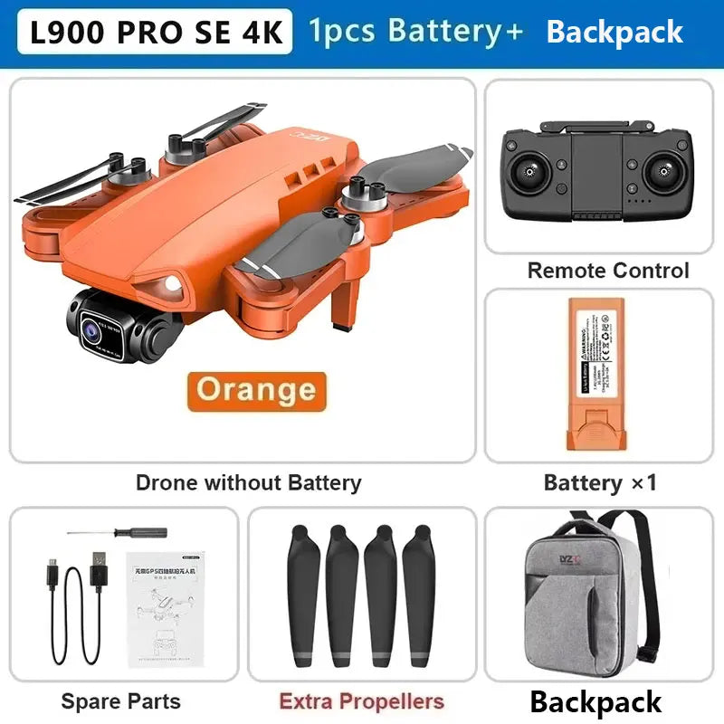 L900 Pro SE MAX 4K GPS Drone, Professional HD 5G WIFI 360° Dual Camera Brushless Motor Obstacle Avoidance RC FPV Quadcopter Drone