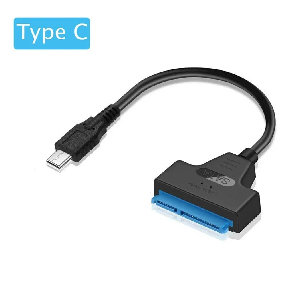 SATA to USB 3.0/2.0 Cable up to 6Gbps for 2.5-inch External SSD Hard Drive, SATA 3 22-pin Adapter, USB 3.0 to SATA III Cord