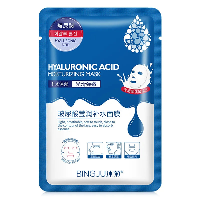 10 Masques Visage à l’Acide Hyaluronique — Hydratant & Rétrécissement des Pores