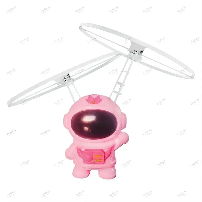 Robot volant lumineux en lévitation, avion jouet d'astronaute, Drone interactif à commande manuelle avec lumières, jouets d'extérieur pour enfants, cadeau