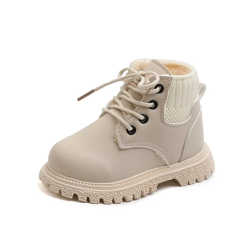 Bottes de Neige Enfant Imperméables — Cuir Fourré Unisexe Hiver