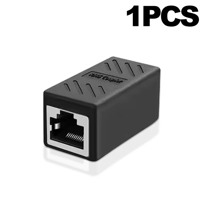 Acoplador RJ45 Cat7 Cat6, adaptador Ethernet, interfaz Gigabit, convertidor de extensión de red, conector hembra a hembra, cable de extensión