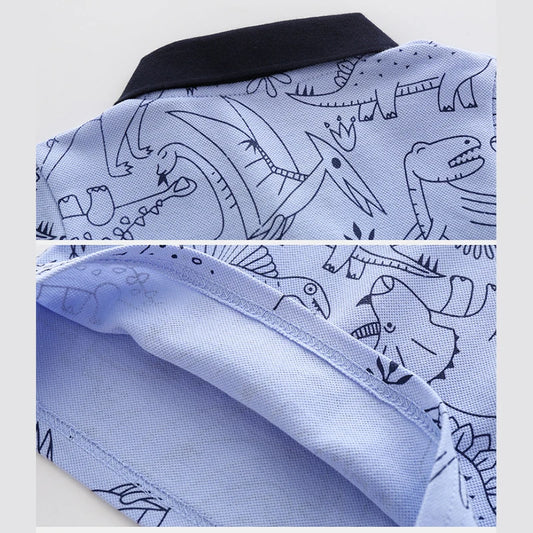 Polos d'été en coton pour enfants, vêtements à manches courtes, dinosaure, pour tout-petits garçons, t-shirt pour nouveau-né de 3 à 6 9 12 18 24 mois